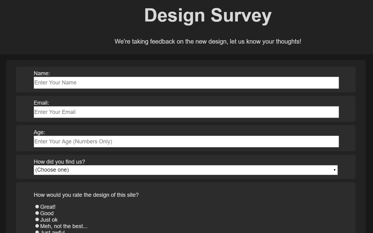 Survey Form